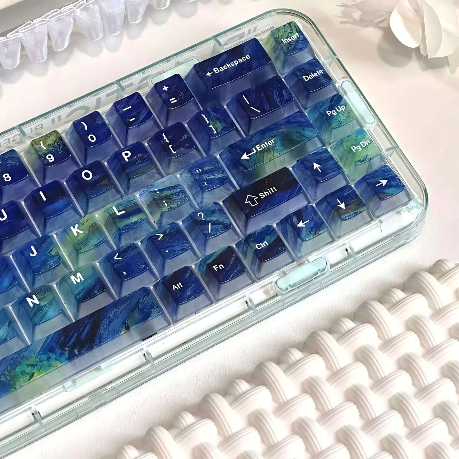 GamaKay 114 Keys Transparent Starry Sky Cherry Profile PC Keycaps Set - Image 3