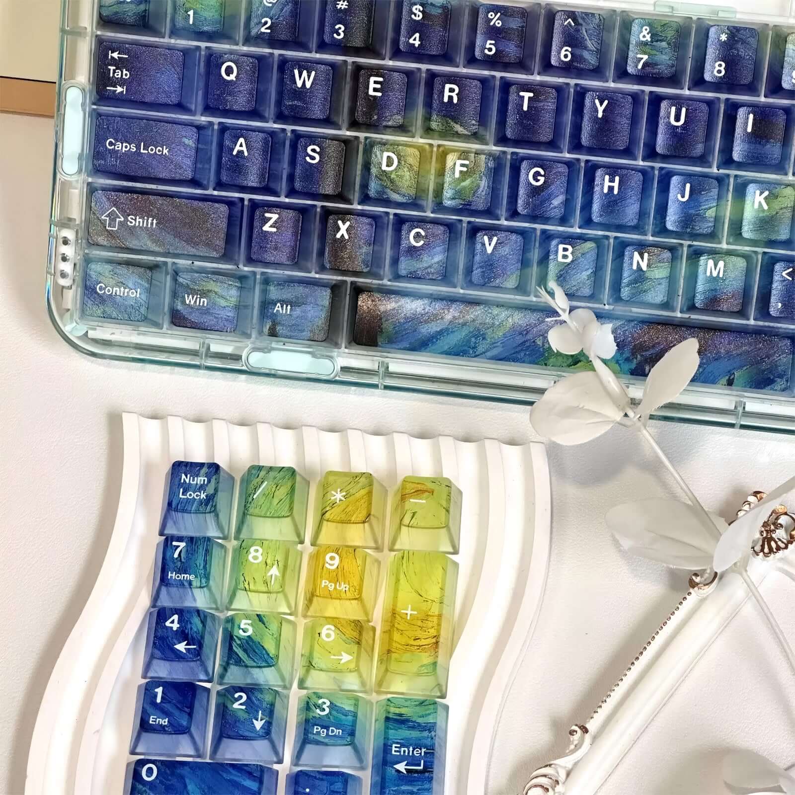 GamaKay 114 Keys Transparent Starry Sky Cherry Profile PC Keycaps Set - Image 4