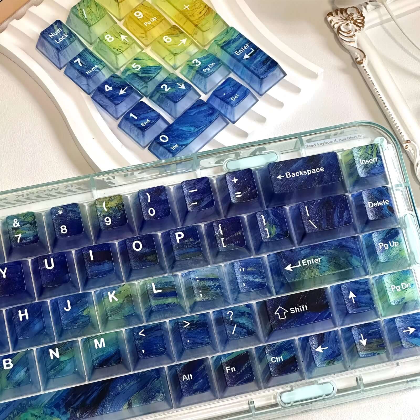 GamaKay 114 Keys Transparent Starry Sky Cherry Profile PC Keycaps Set - Image 5