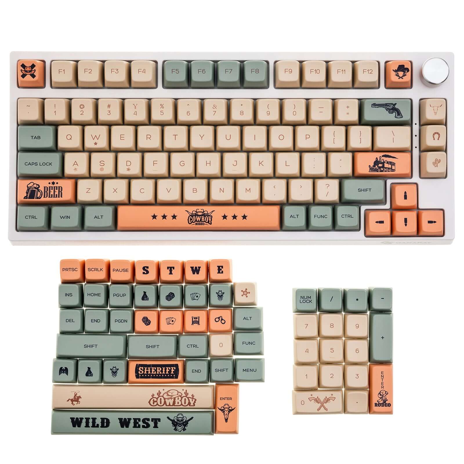 Gamakay 134 Keys West Cowboy Keycaps Set - Image 2