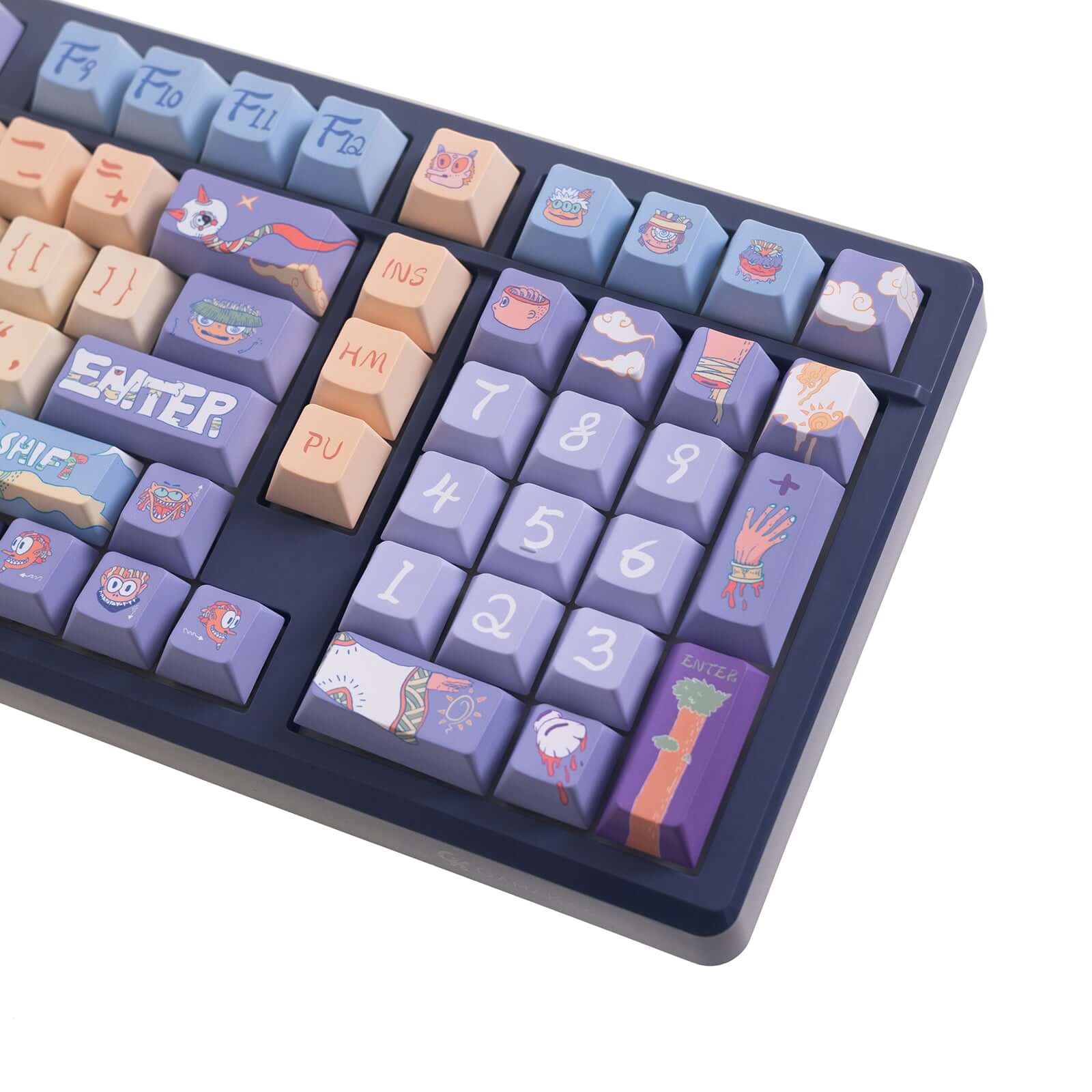 Gamakay 135 Keys Side Printed Shine Through PBT Keycaps Set - Image 4