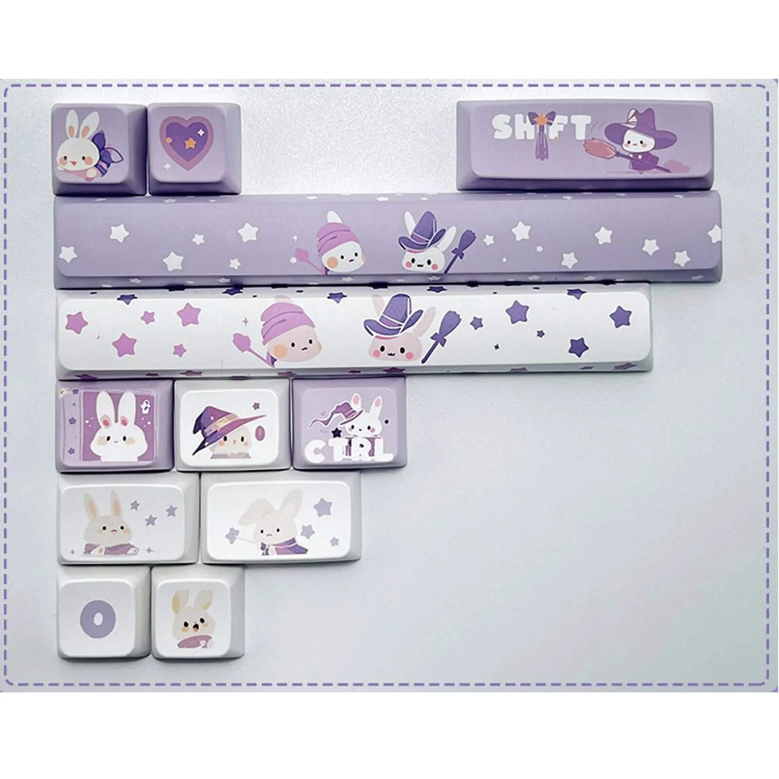 Gamakay 137 Keys Cute Rabbit Keycaps Set - Image 5