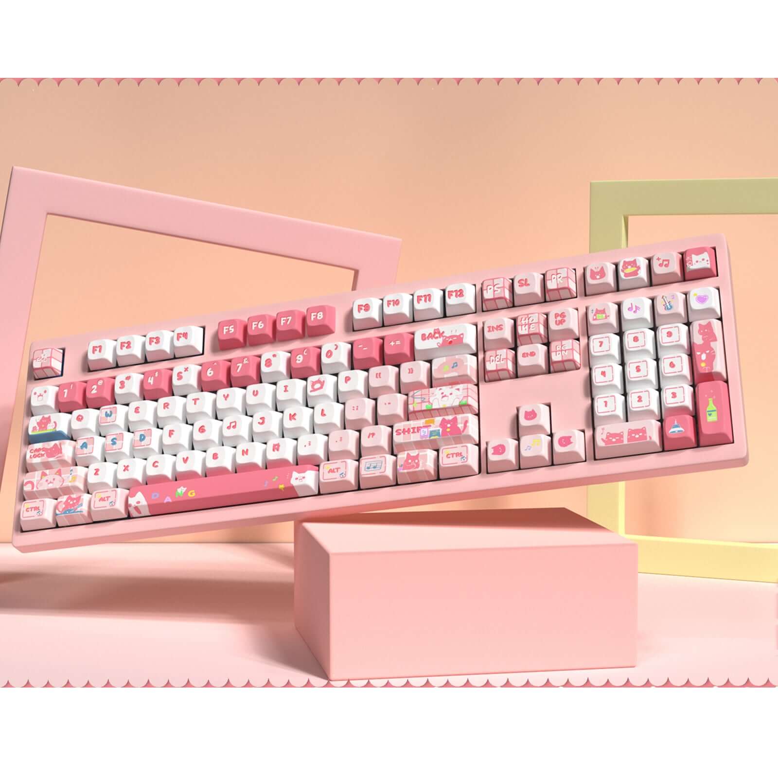 Gamakay 137 Keys Jingle Bell Cat Keycaps Set - Image 3