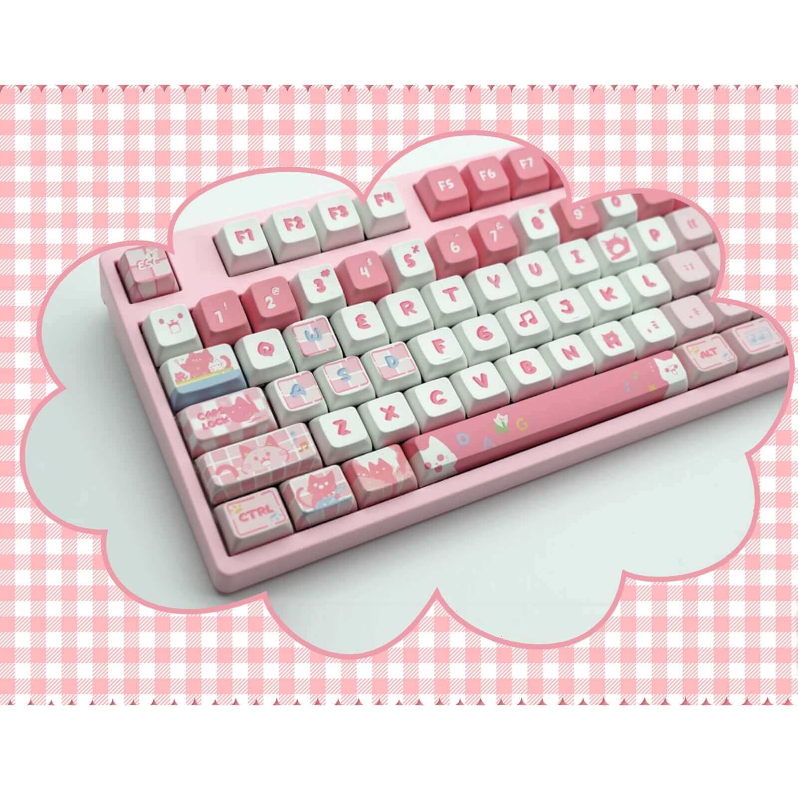 Gamakay 137 Keys Jingle Bell Cat Keycaps Set - Image 4