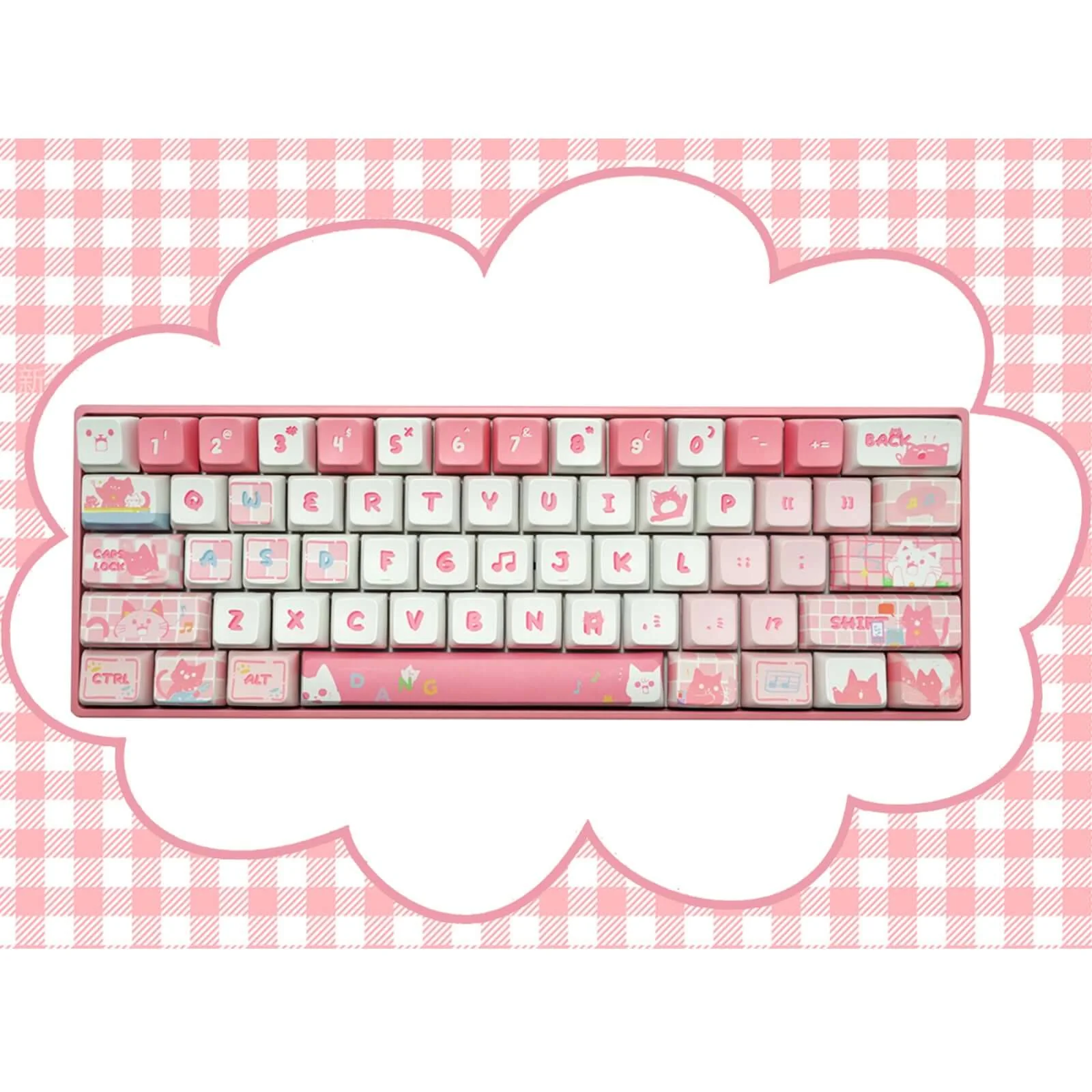 Gamakay 137 Keys Jingle Bell Cat Keycaps Set - Image 5