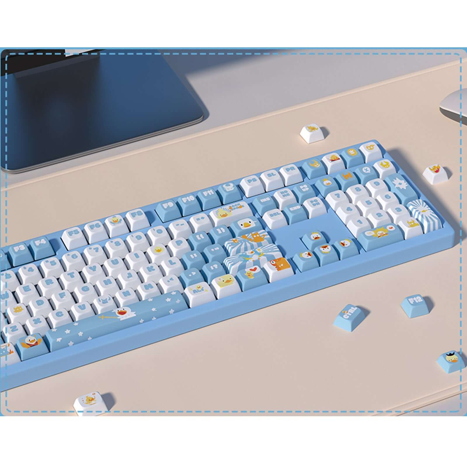 Gamakay 137 Keys Muddle-Headed Duck Keycaps Set - Image 3