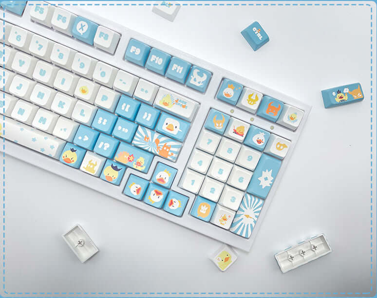 Gamakay 137 Keys Muddle-Headed Duck Keycaps Set - Image 4