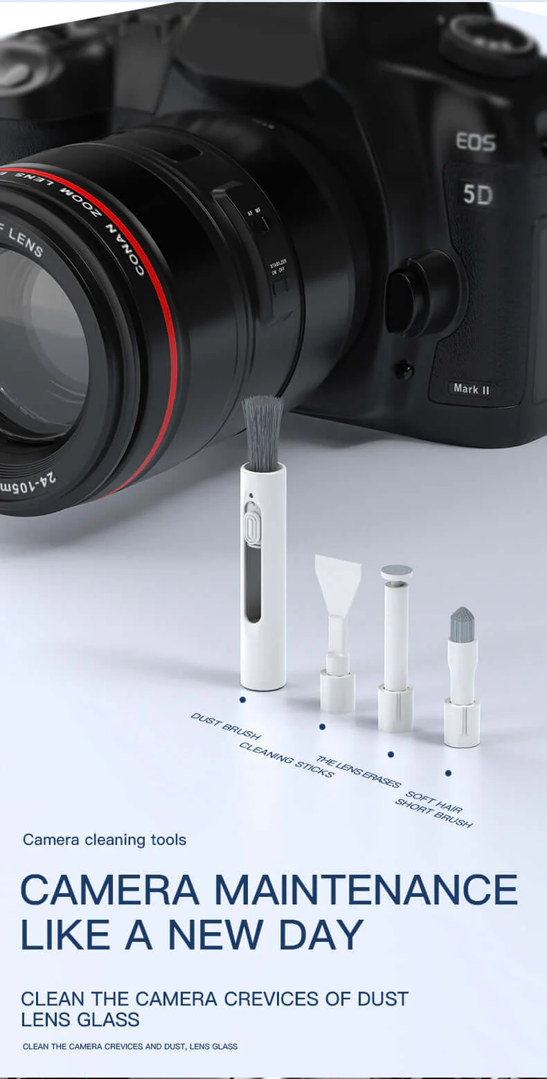 Gamakay 33-in-1 Magnetic Rotating Cleaning Kit for Keyboards, Laptops, Cameras & Earbuds - Image 14