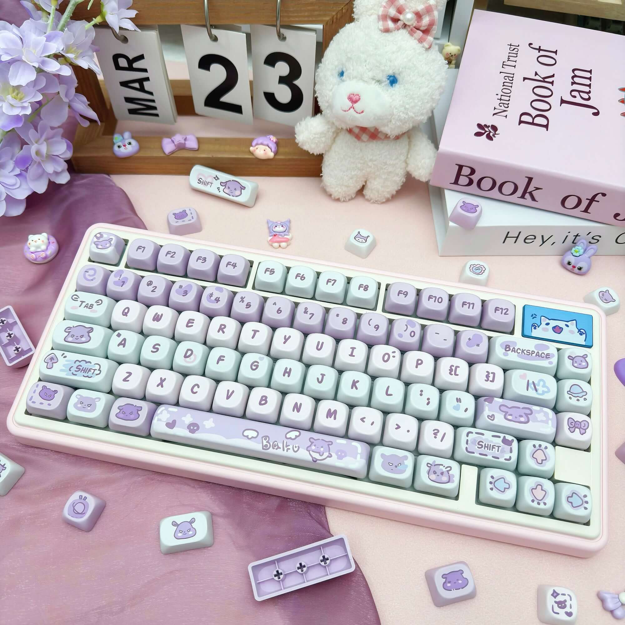 Gamakay 95 Keys Adorable MOA Profile PBT Keycaps Set - Image 9