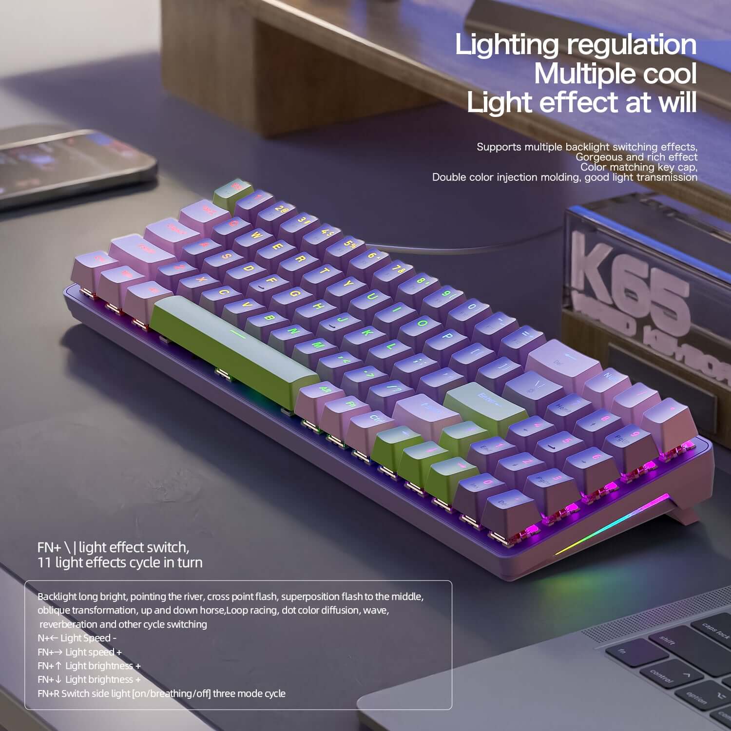 Gamakay Freewolf K65 Gasket Mount Wired Mechanical Gaming keyboard - Image 8