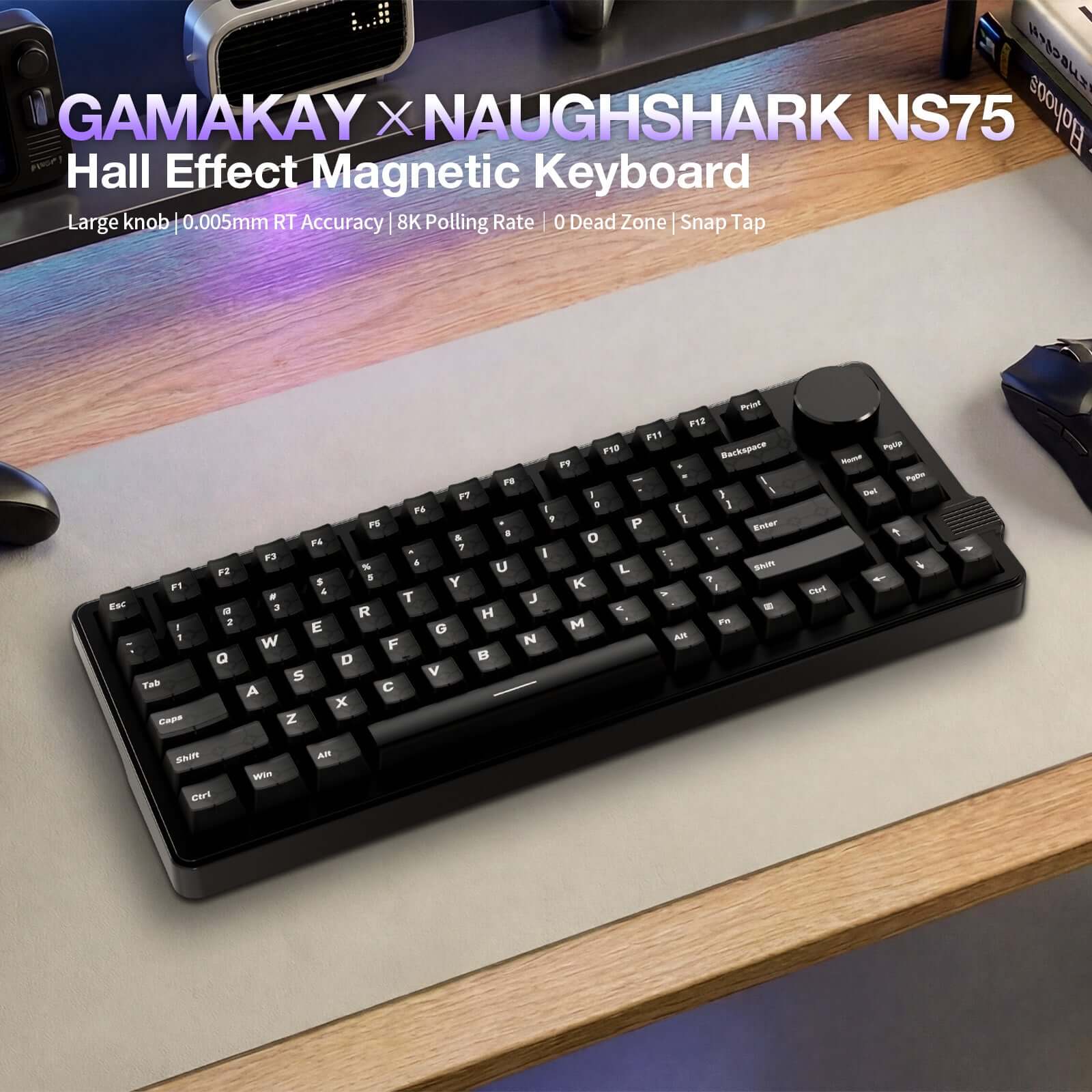 Gamakay x NaughShark NS75 Hall Effect keyboard 0.005mm RT Accuracy 8K Polling Rate - Image 2