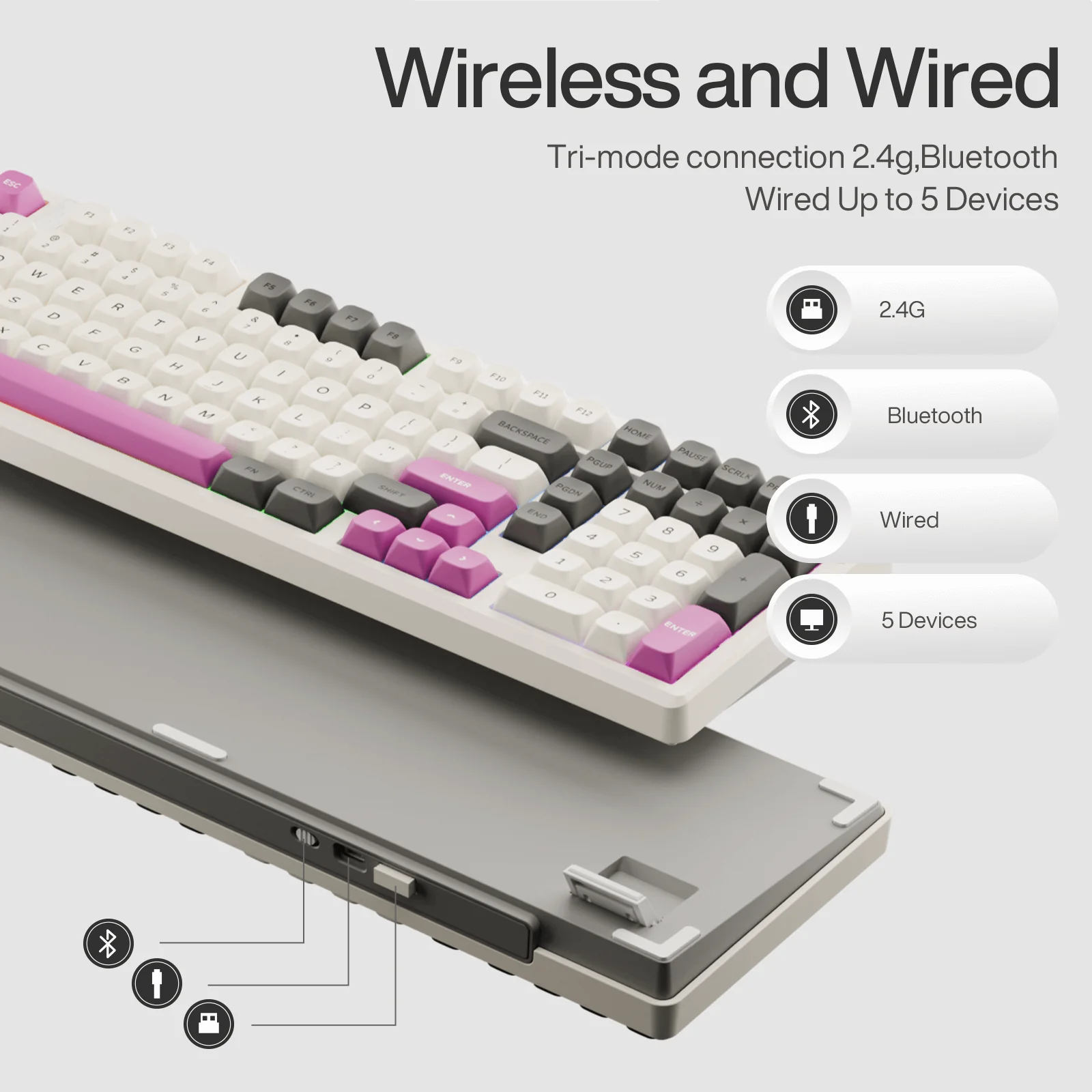 Gamakay TK101 98% Wireless Custom Mechanical Keyboard with Number Pad - Image 16