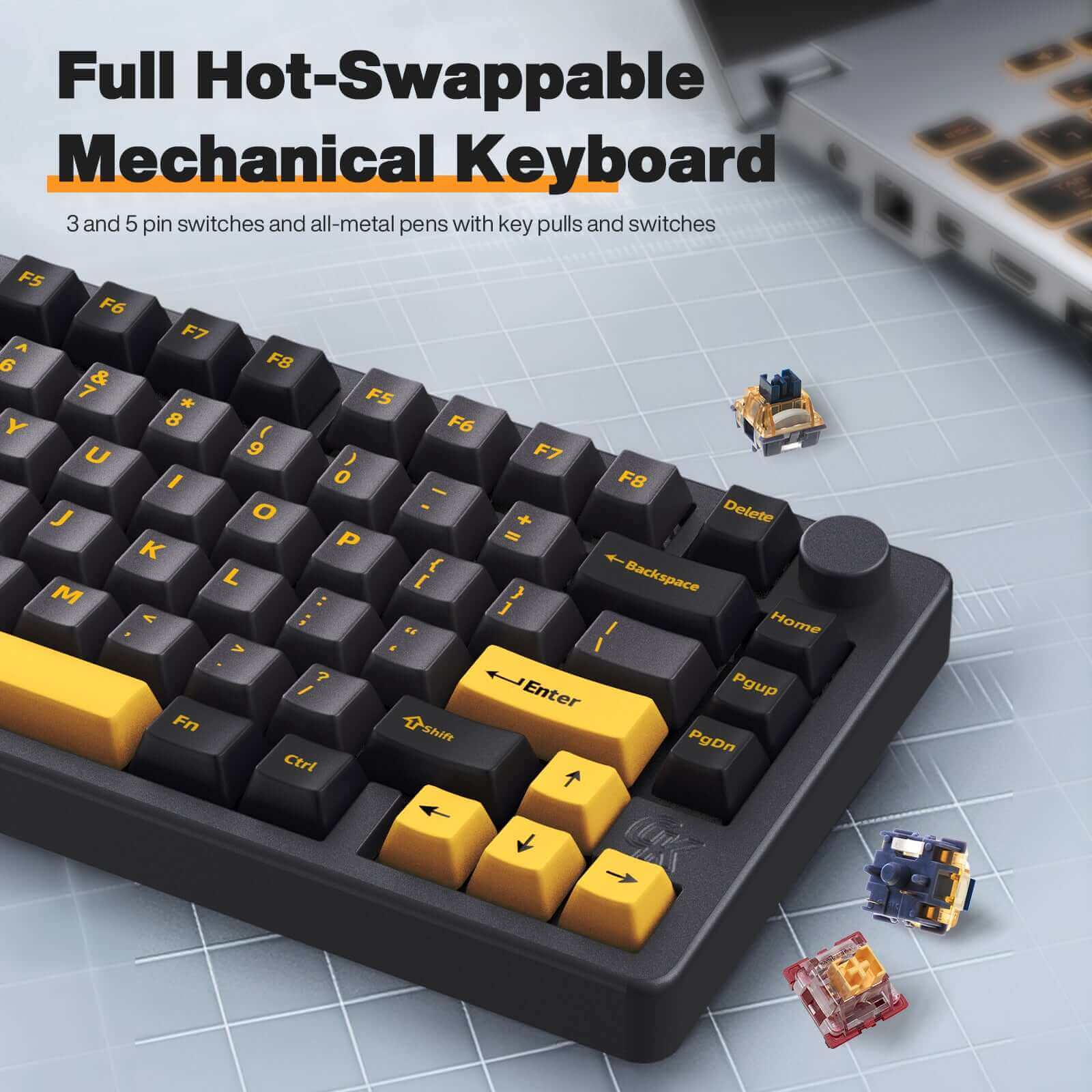 Gamakay TK75PRO 75% Wireless Custom Mechanical Aluminum Alloy Keyboard - Image 13