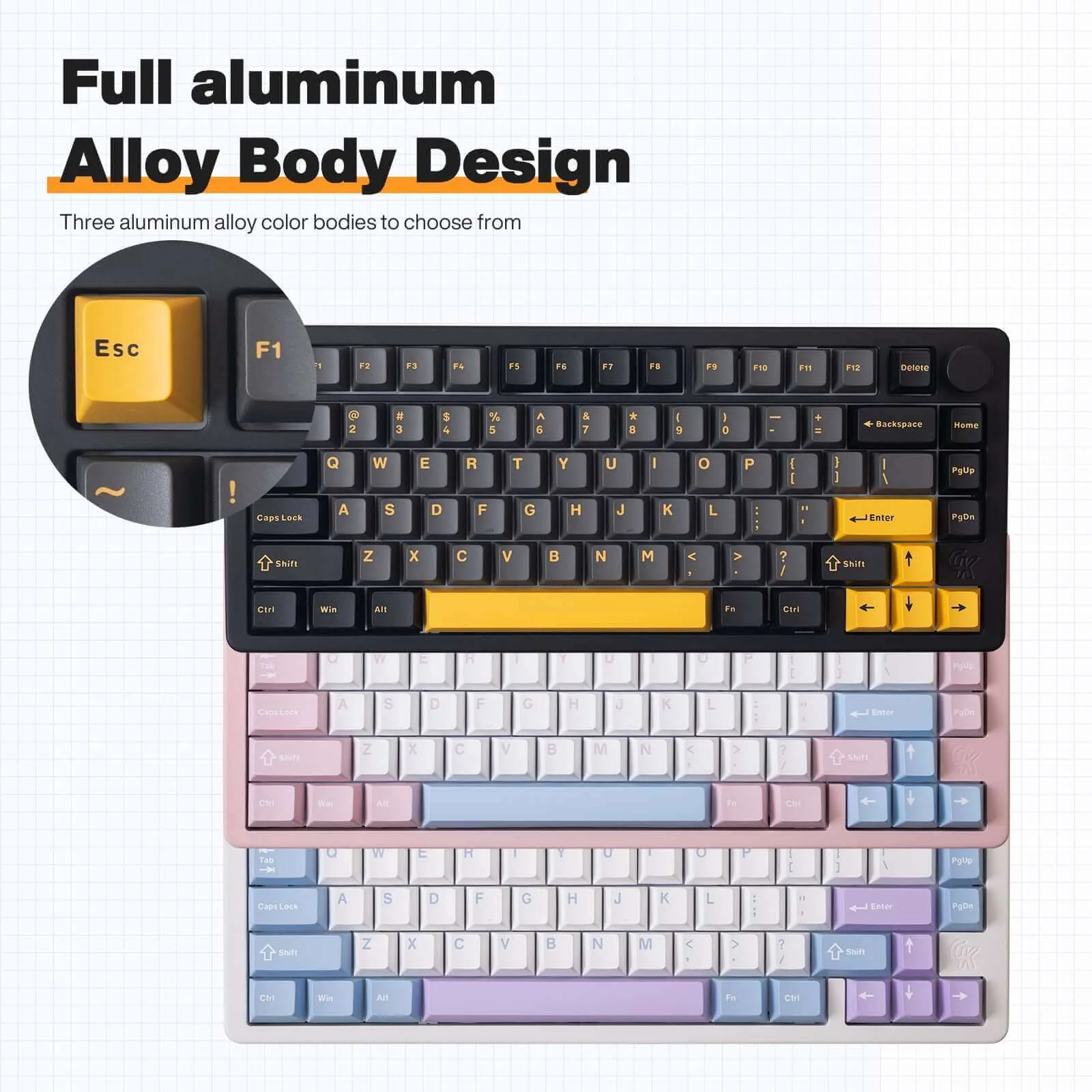 Gamakay TK75PRO 75% Wireless Custom Mechanical Aluminum Alloy Keyboard - Image 8