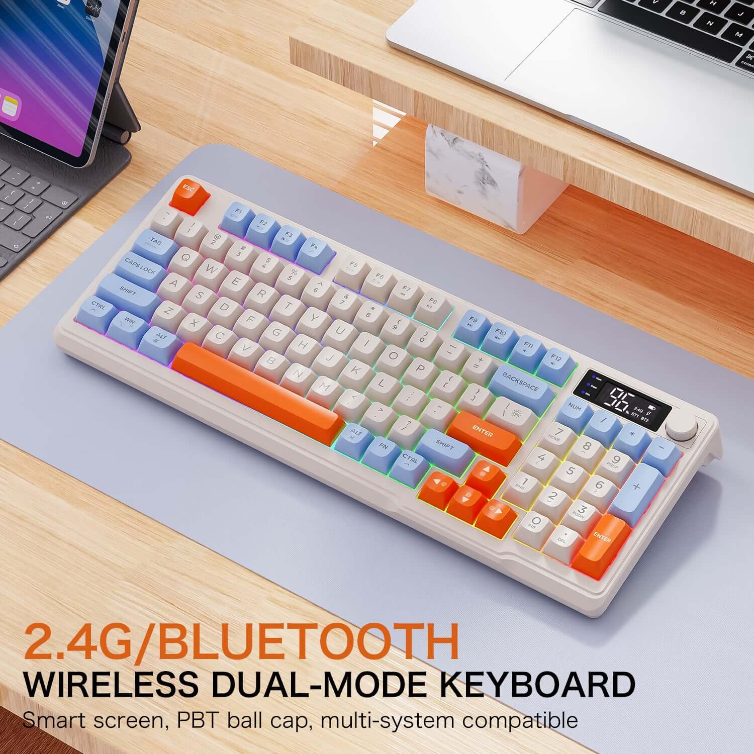 Gamakay x Freewolf M96 Wireless Mechanical Gaming keyboard with Display Screen - Image 8