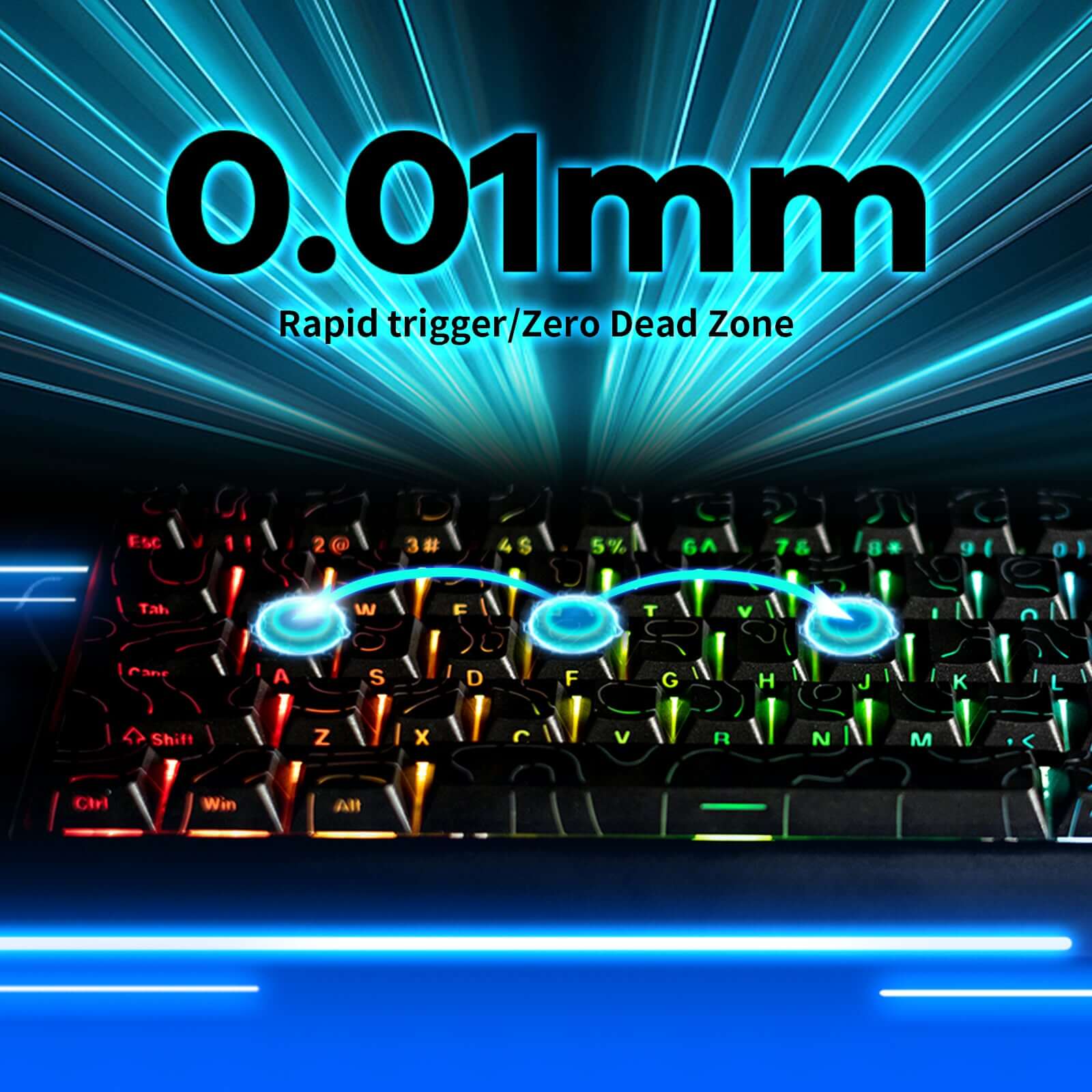 Gamakay x NaughShark NS68 Hall Effect Magnetic keyboard 8K Polling Rate 0.01mm RT Accuracy - Image 7