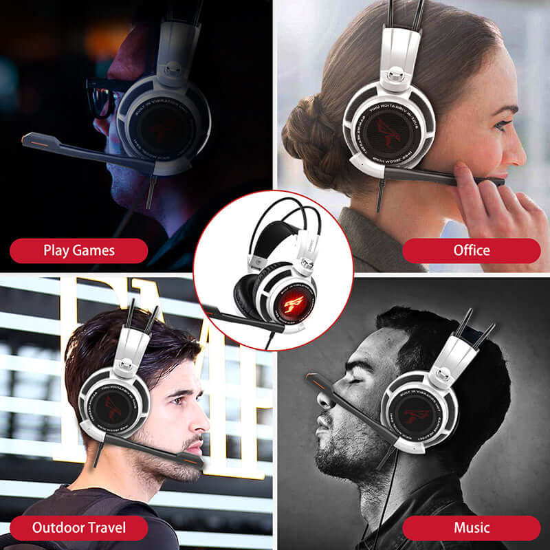 Somic G941 Gaming Headset 7.1 Sound Vibration LED Light USB Plug Headset with Microphone Stereo Boss Noise Cancelling Headphones for PS5/PS4/PC/Laptop/PC - Image 3
